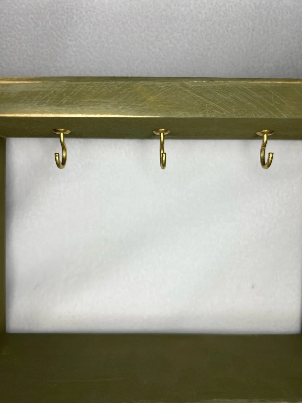 Vintage Wall Key Holder Shelf Mid Century Entryway Organizer 3 Hook Decor
